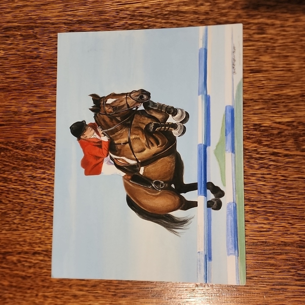 Show Jumper Original Watercolour Janet Griffin-Scott